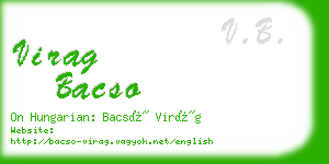 virag bacso business card